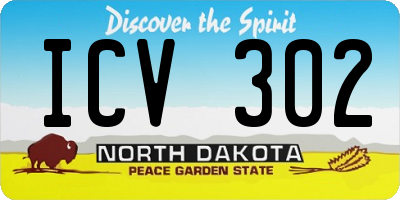 ND license plate ICV302