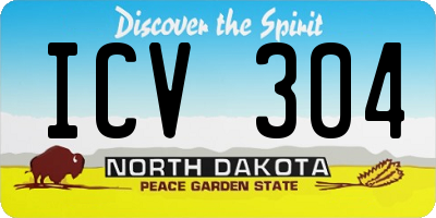 ND license plate ICV304