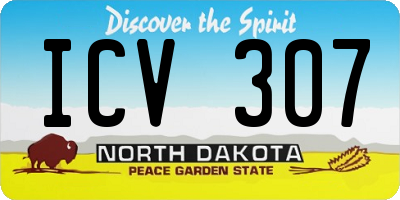 ND license plate ICV307