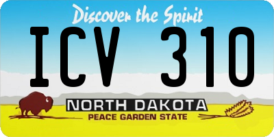 ND license plate ICV310