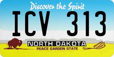 ND license plate ICV313