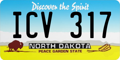 ND license plate ICV317