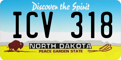 ND license plate ICV318