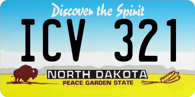 ND license plate ICV321