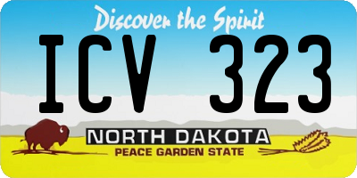ND license plate ICV323