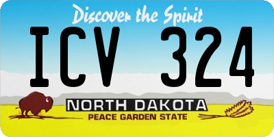 ND license plate ICV324