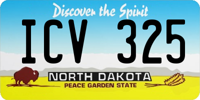 ND license plate ICV325