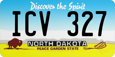 ND license plate ICV327