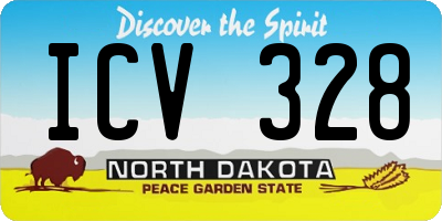 ND license plate ICV328