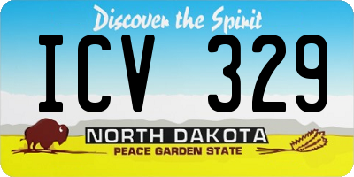 ND license plate ICV329
