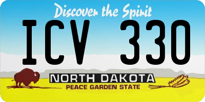 ND license plate ICV330