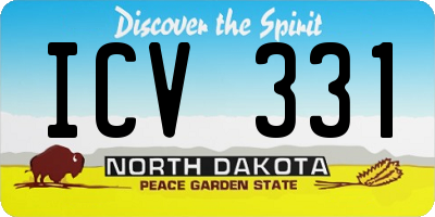 ND license plate ICV331