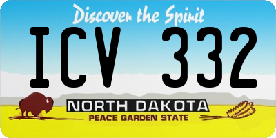 ND license plate ICV332