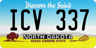 ND license plate ICV337