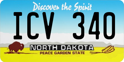 ND license plate ICV340