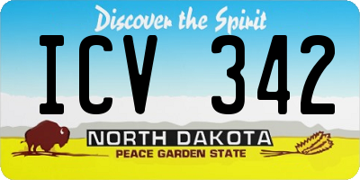 ND license plate ICV342