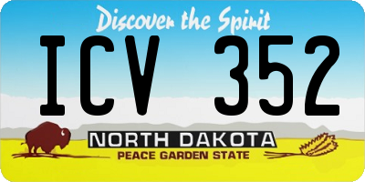 ND license plate ICV352