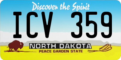 ND license plate ICV359