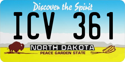 ND license plate ICV361