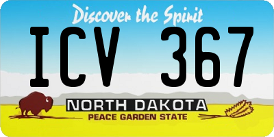 ND license plate ICV367