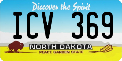 ND license plate ICV369