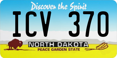 ND license plate ICV370