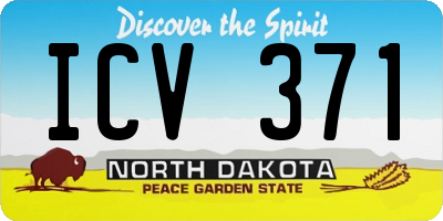 ND license plate ICV371