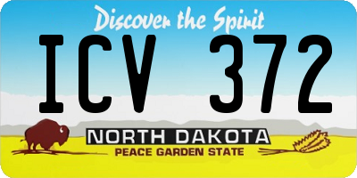 ND license plate ICV372