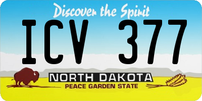 ND license plate ICV377