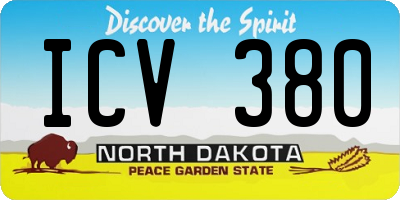 ND license plate ICV380