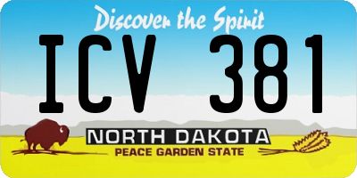 ND license plate ICV381