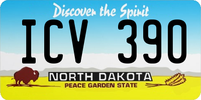 ND license plate ICV390