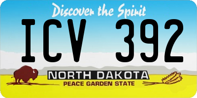 ND license plate ICV392