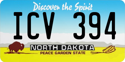 ND license plate ICV394