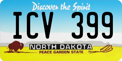 ND license plate ICV399