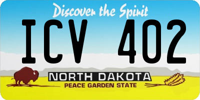 ND license plate ICV402