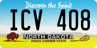 ND license plate ICV408