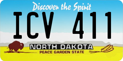 ND license plate ICV411