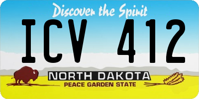 ND license plate ICV412