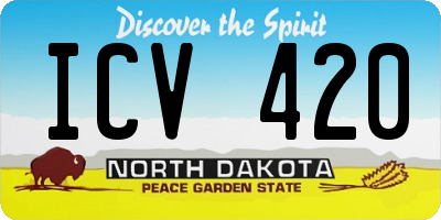 ND license plate ICV420