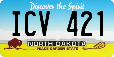 ND license plate ICV421
