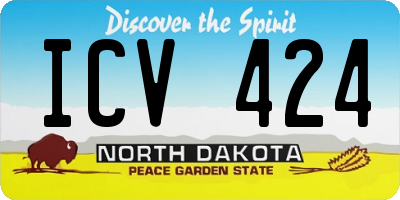 ND license plate ICV424