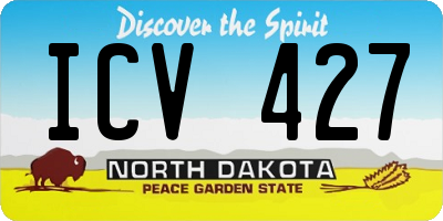 ND license plate ICV427