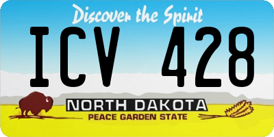 ND license plate ICV428