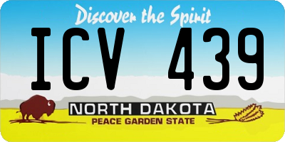 ND license plate ICV439
