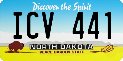 ND license plate ICV441