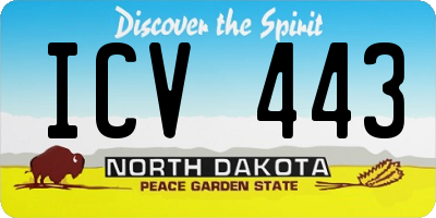 ND license plate ICV443