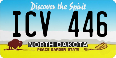 ND license plate ICV446