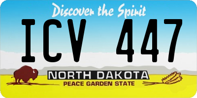 ND license plate ICV447