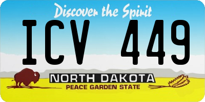 ND license plate ICV449